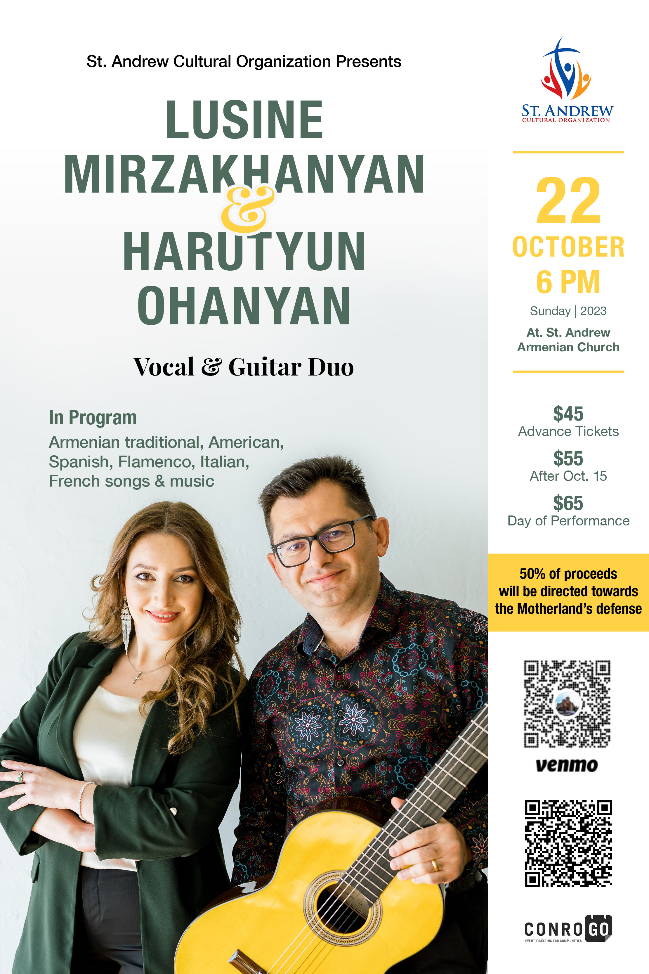 Vocal and Guitar Duo with Lusine Mirzakhanyan and Harutyun Ohanyan